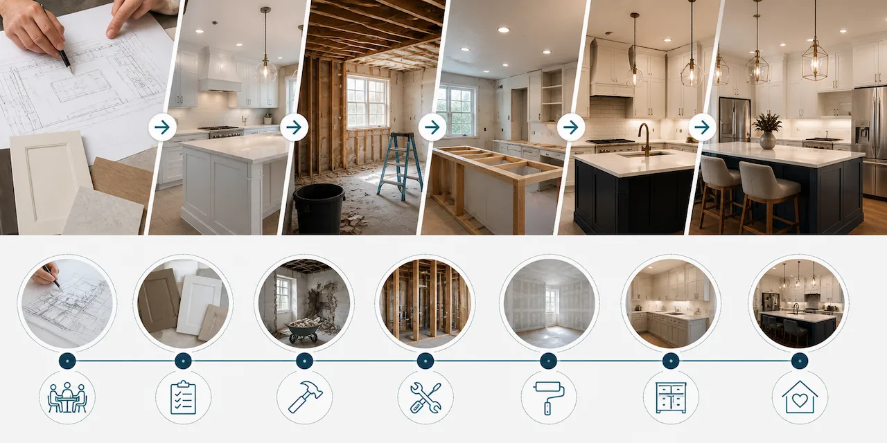 how long does a kitchen remodel take in Virginia